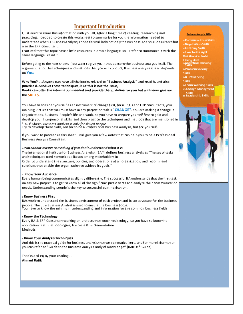 Your Leaflet for Elicitation Techniques in Business Analysis (4-page PDF document) Preview Image