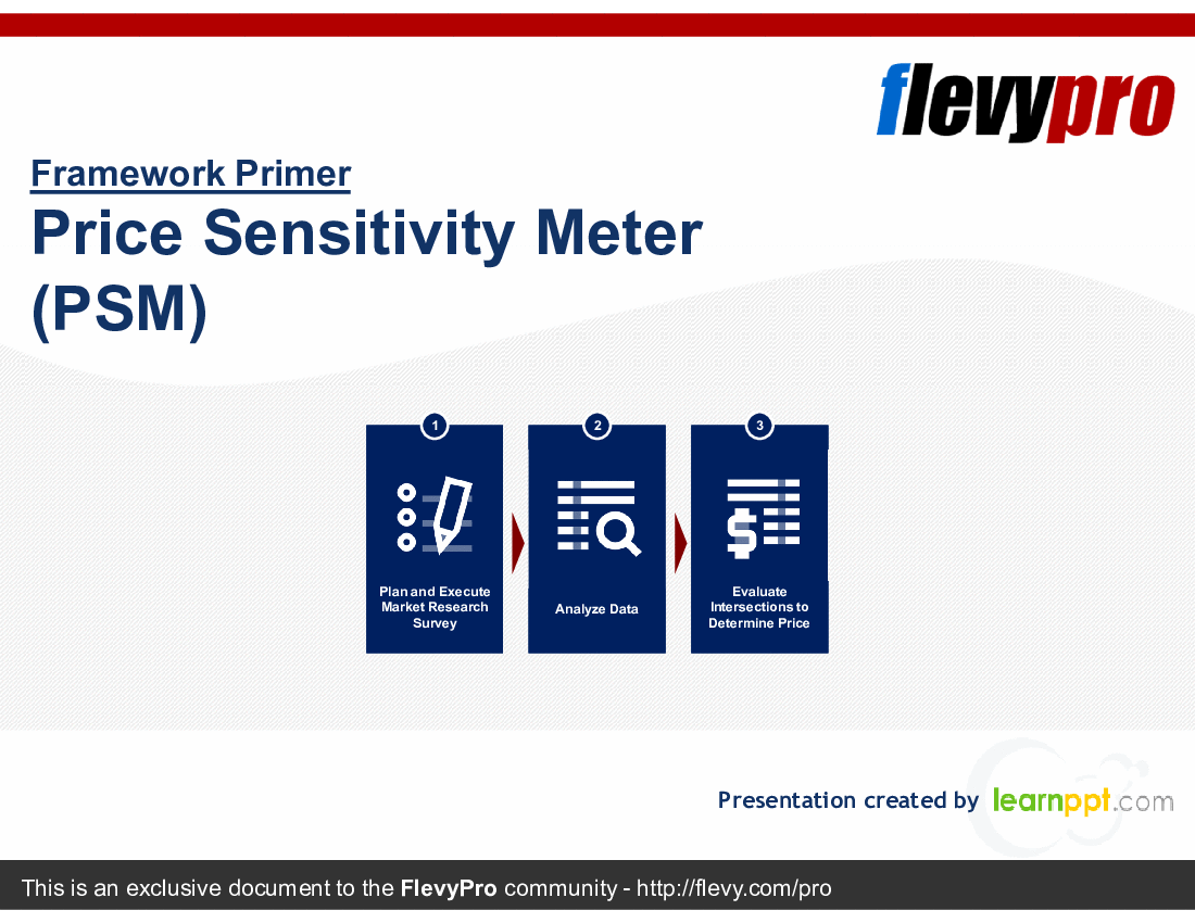 Price Sensitivity Meter (PSM) (21-slide PPT PowerPoint presentation (PPTX)) Preview Image