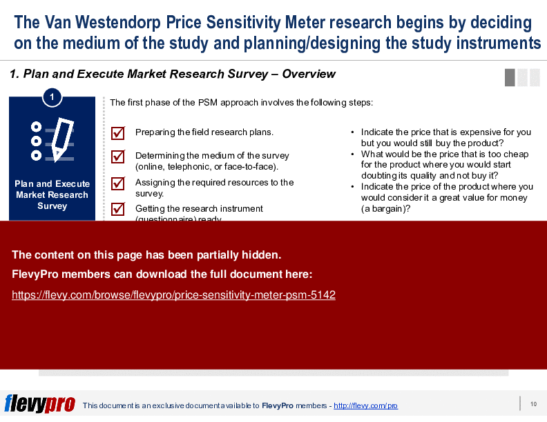 This is a partial preview of Price Sensitivity Meter (PSM) (21-slide PowerPoint presentation (PPTX)). Full document is 21 slides. 