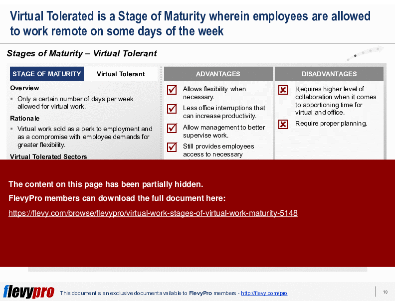 This is a partial preview of Virtual Work: Stages of Virtual Work Maturity (20-slide PowerPoint presentation (PPTX)). Full document is 20 slides. 