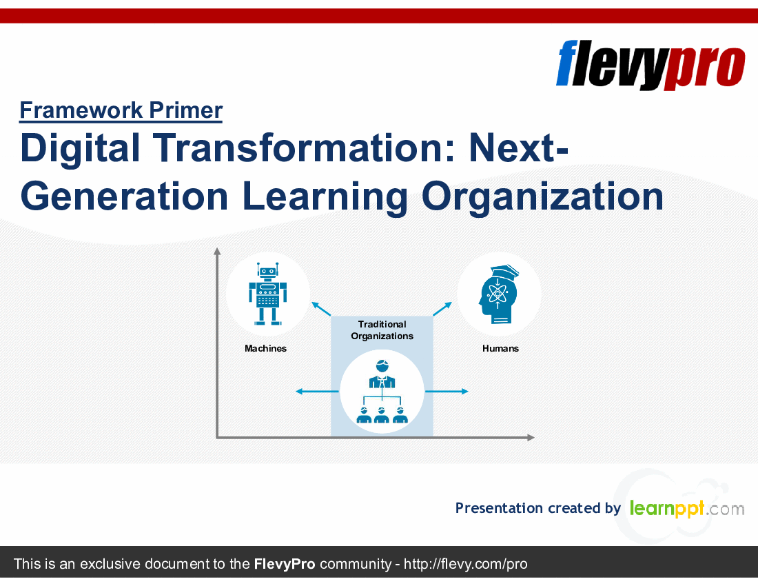 This is a partial preview of Digital Transformation: Next-Generation Learning Organization (21-slide PowerPoint presentation (PPTX)). Full document is 21 slides. 