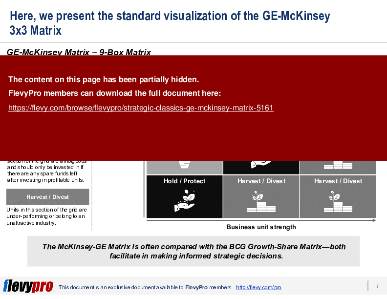 Strategy Classics: GE-McKinsey Matrix (28-slide PPT PowerPoint presentation (PPTX)) Preview Image