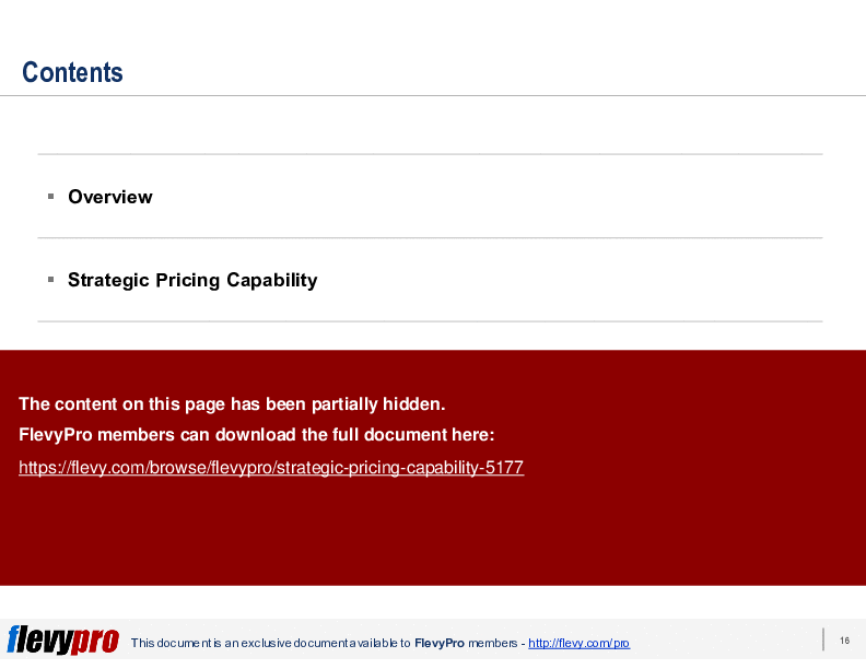 Strategic Pricing Capability (23-slide PPT PowerPoint presentation (PPTX)) Preview Image