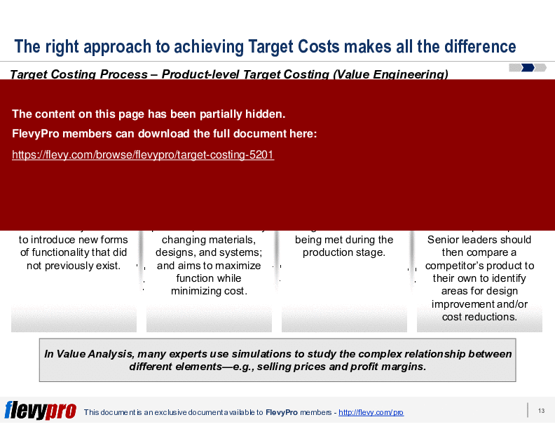 This is a partial preview of Target Costing (23-slide PowerPoint presentation (PPTX)). Full document is 23 slides. 