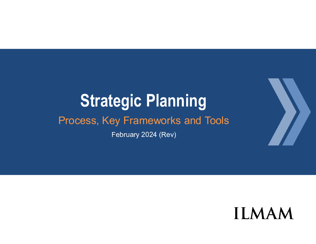 Strategic Planning: Process, Key Frameworks, and Tools