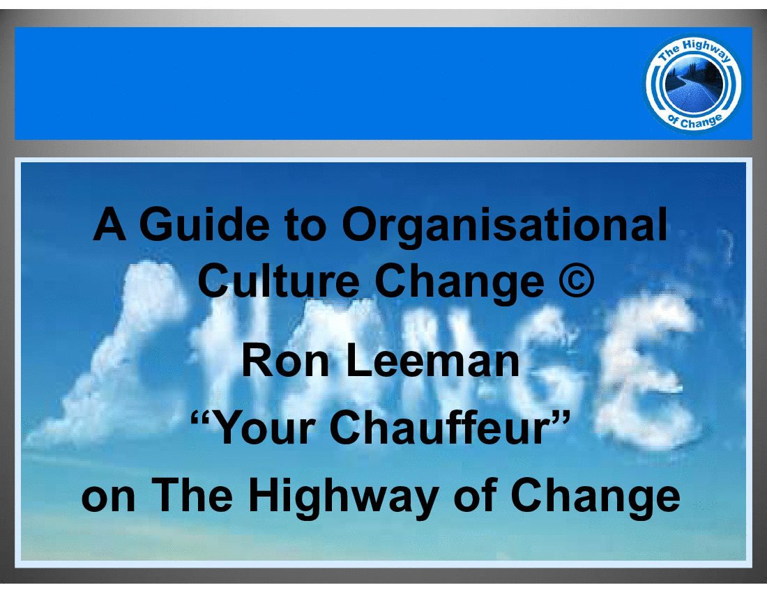 This is a partial preview of A Guide to Organisational Culture Change (64-slide PowerPoint presentation (PPT)). Full document is 64 slides. 