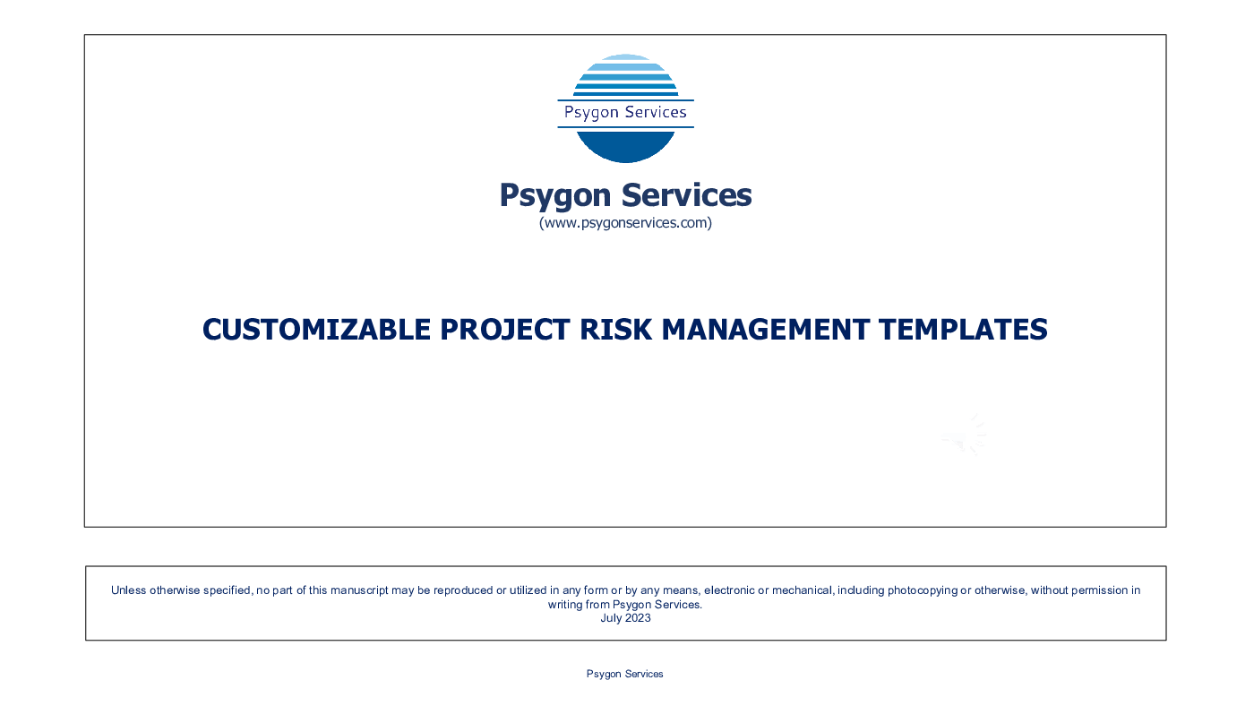 Customizable Project Risk Management Templates