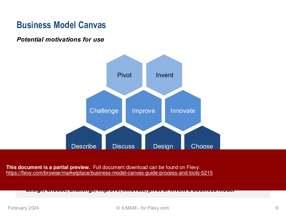 This is a partial preview of Business Model Canvas: Guide, Process and Tools (43-slide PowerPoint presentation (PPTX)). Full document is 43 slides. 