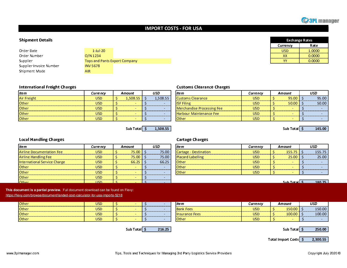 Costing Sheet Format In Excel | indiamilletinitiative.org