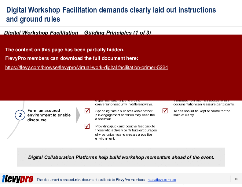 Virtual Work: Digital Facilitation Primer (23-slide PowerPoint presentation (PPTX)) Preview Image
