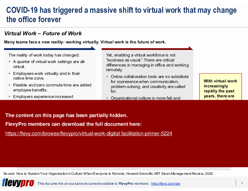 Virtual Work: Digital Facilitation Primer (23-slide PowerPoint presentation (PPTX)) Preview Image