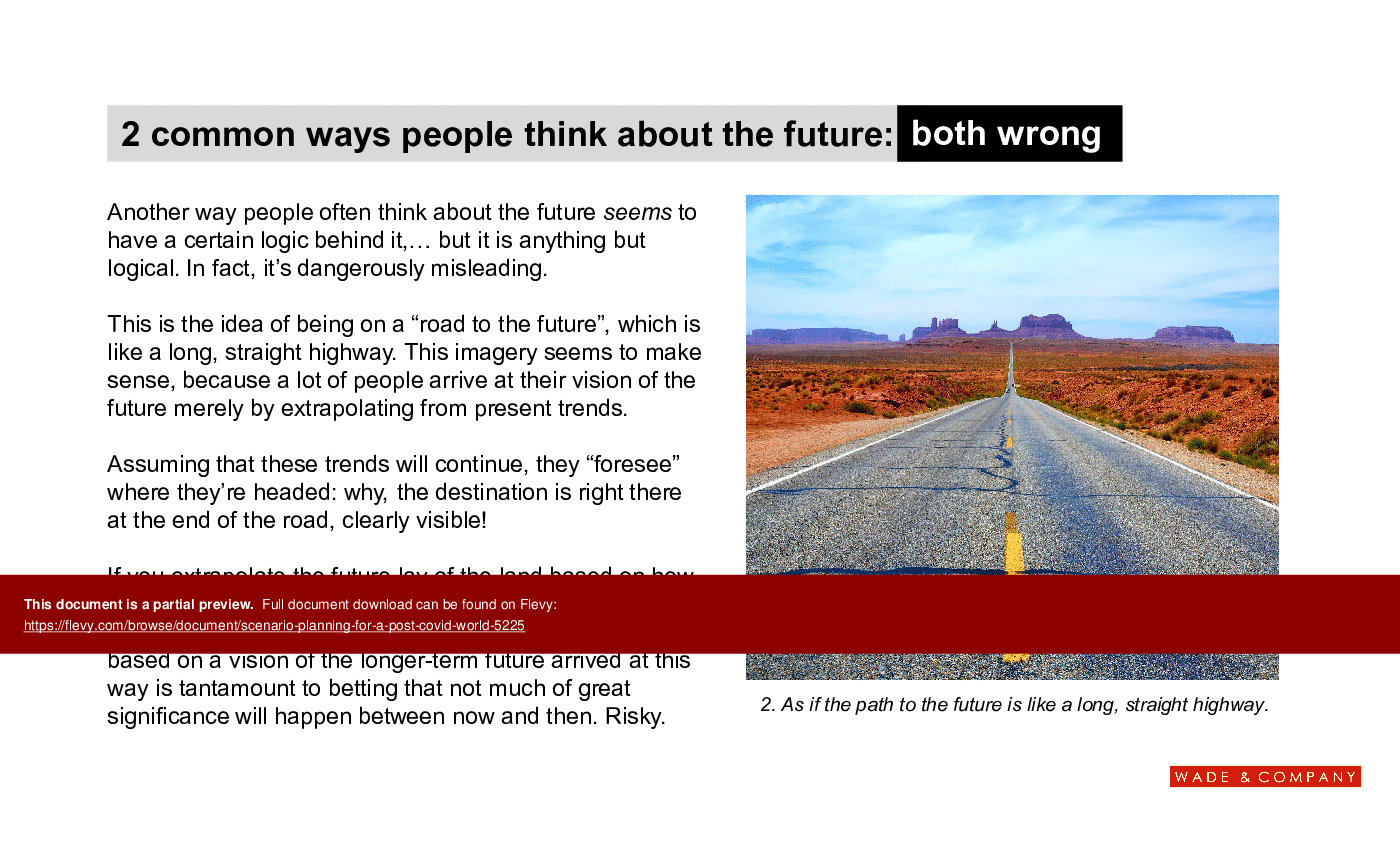 Scenario Planning for a Post-Covid World (31-slide PowerPoint presentation (PPTX)) Preview Image
