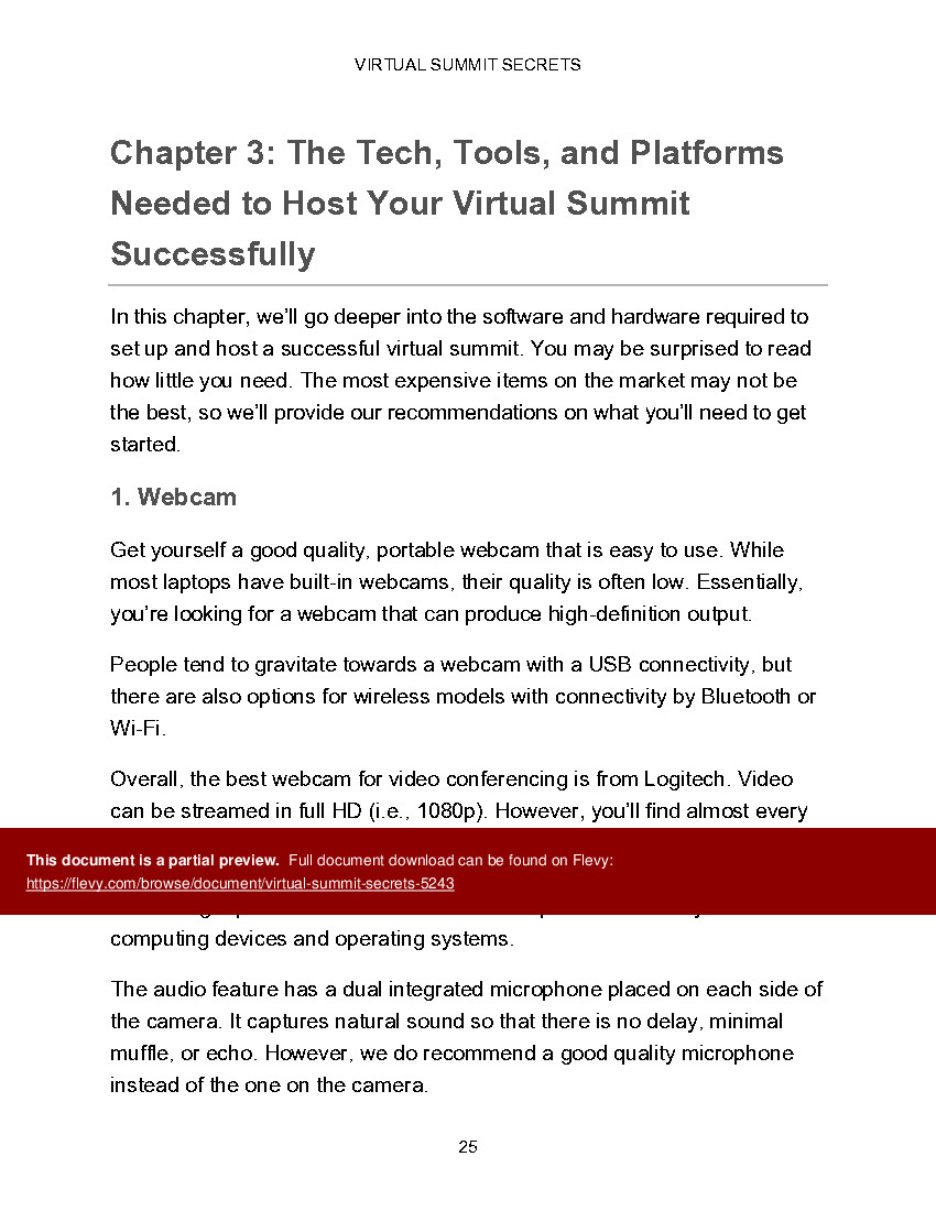 Virtual Summit Secrets (53-page PDF document) Preview Image
