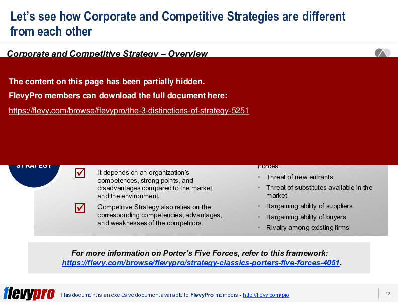 This is a partial preview of The 3 Distinctions of Strategy (22-slide PowerPoint presentation (PPTX)). Full document is 22 slides. 