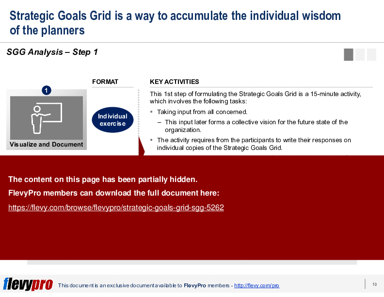 This is a partial preview of Strategic Goals Grid (SGG) (26-slide PowerPoint presentation (PPTX)). Full document is 26 slides. 