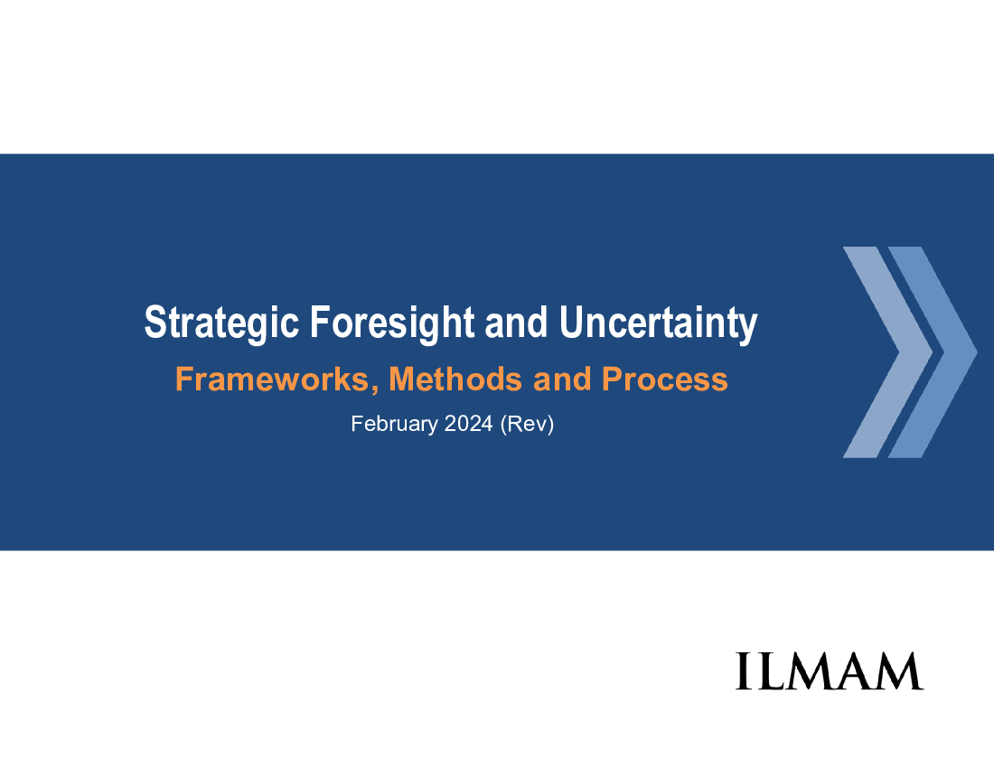 This is a partial preview of Strategic Foresight and Uncertainty (51-slide PowerPoint presentation (PPTX)). Full document is 51 slides. 