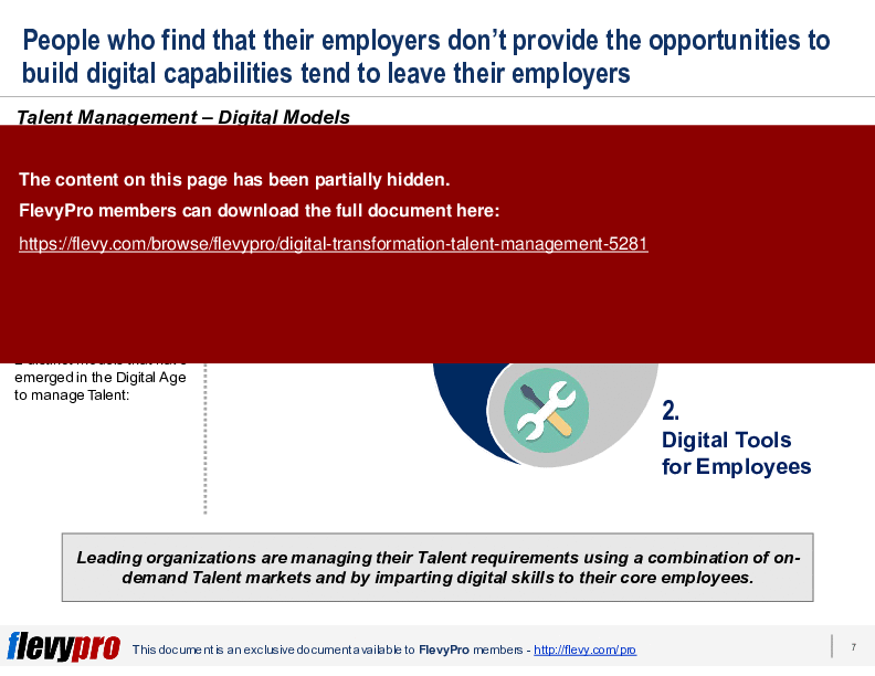 This is a partial preview of Digital Transformation: Talent Management (25-slide PowerPoint presentation (PPTX)). Full document is 25 slides. 