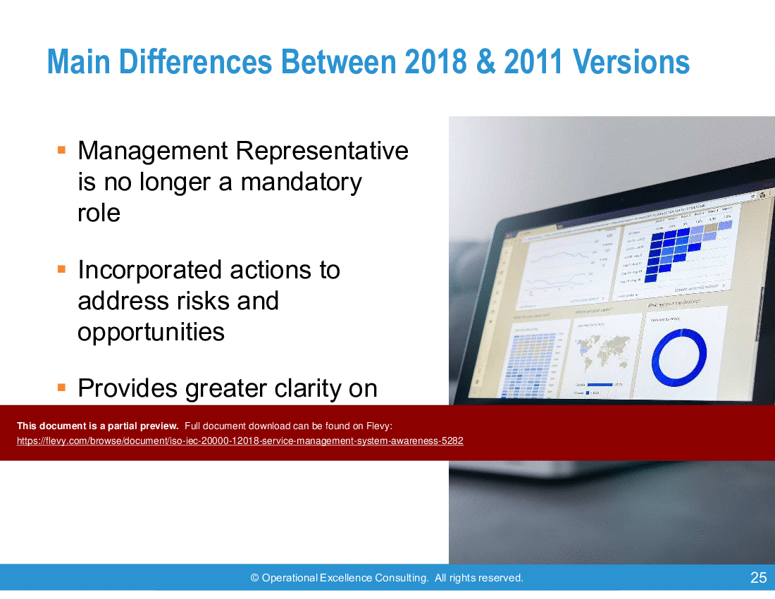 ISO/IEC 20000-1:2018 (Service Management System) Awareness (69-slide PPT PowerPoint presentation (PPTX)) Preview Image