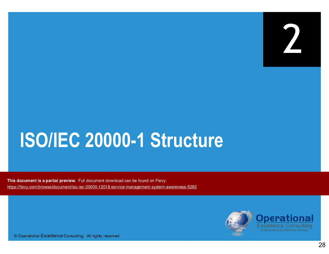 ISO/IEC 20000-1:2018 (Service Management System) Awareness (69-slide PPT PowerPoint presentation (PPTX)) Preview Image