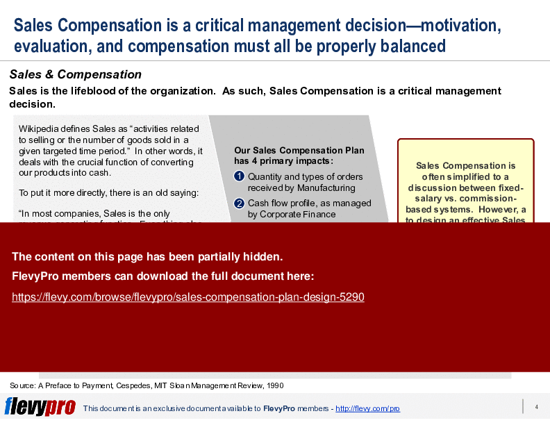 Sales Compensation Plan Design (24-slide PowerPoint presentation (PPTX)) Preview Image