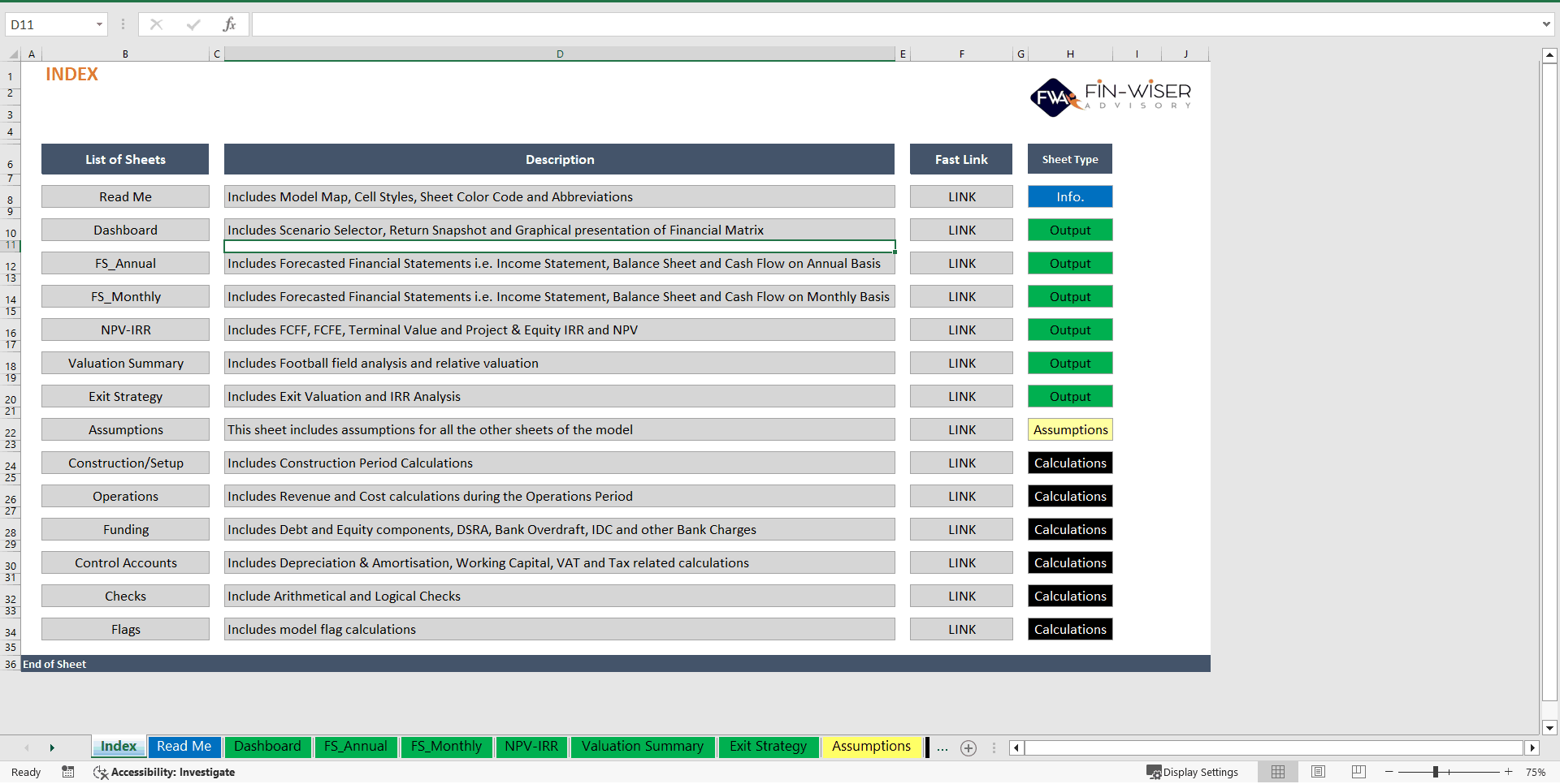 This is a partial preview of Restaurant Financial Model. 