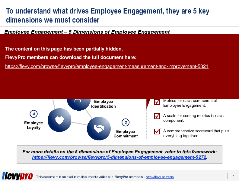 This is a partial preview of Employee Engagement Measurement & Improvement (25-slide PowerPoint presentation (PPTX)). Full document is 25 slides. 