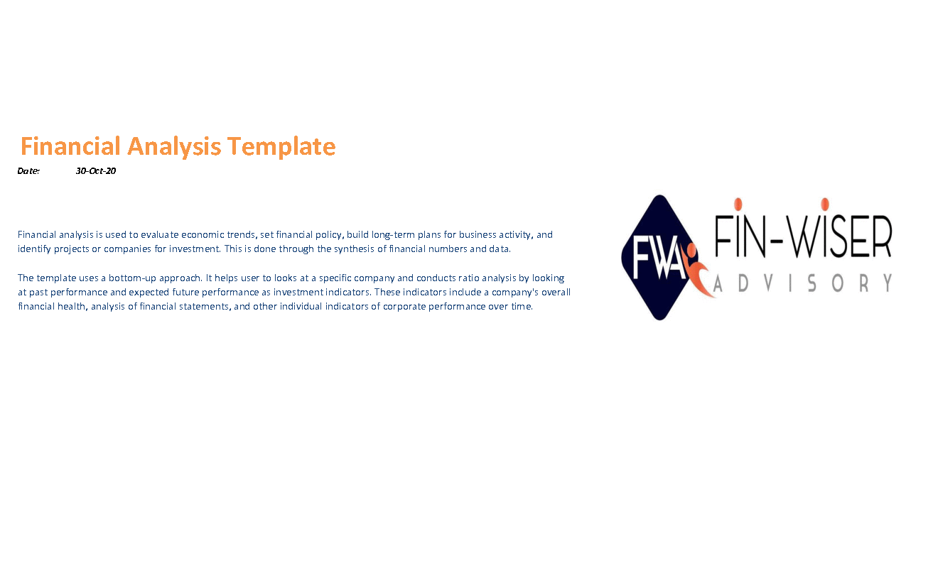 This is a partial preview of Financial Analysis Template (Excel workbook (XLSX)). 