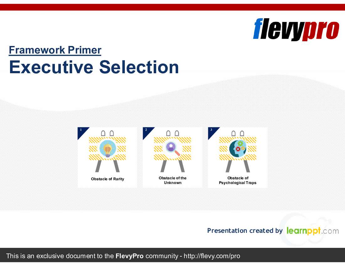 Executive Selection (32-slide PowerPoint presentation (PPTX)) Preview Image