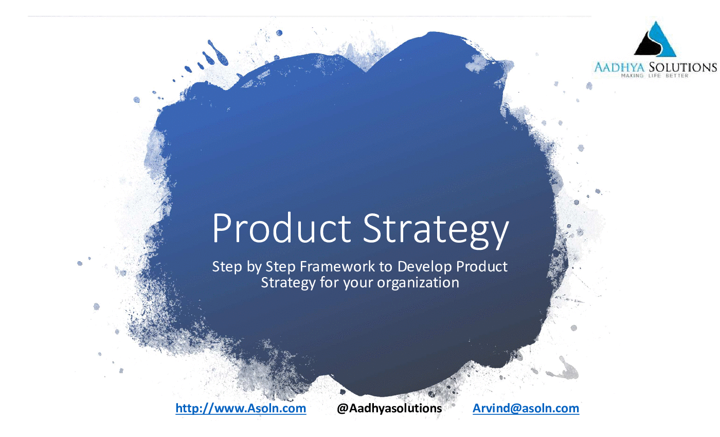 Product Strategy - Comprehensive Framework (21-slide PPT PowerPoint presentation (PPTX)) Preview Image
