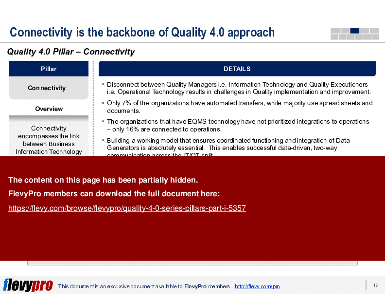 Quality 4.0 Series: Pillars (Part I) (25-slide PPT PowerPoint presentation (PPTX)) Preview Image