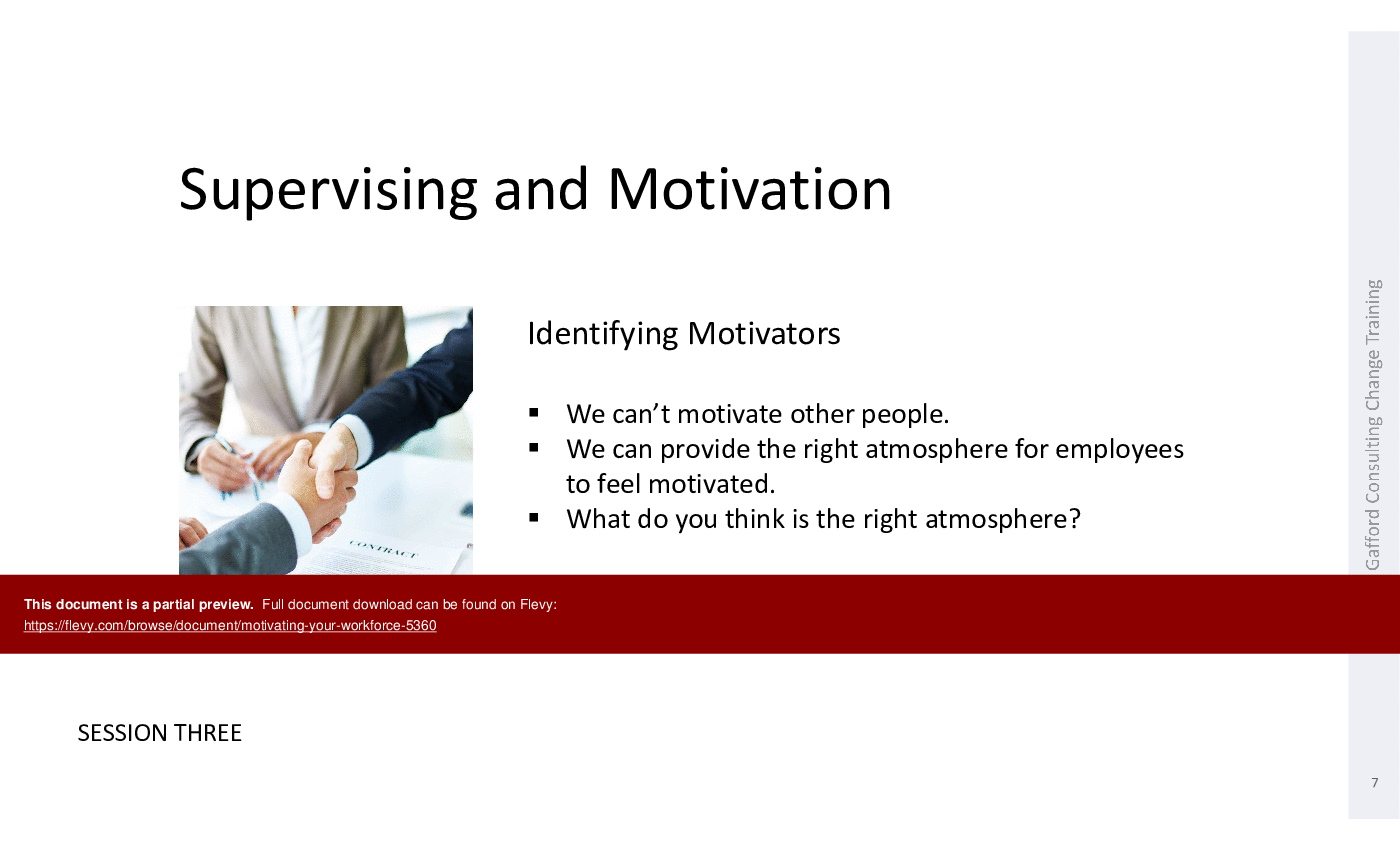 This is a partial preview of Motivating Your Workforce (51-slide PowerPoint presentation (PPT)). Full document is 51 slides. 