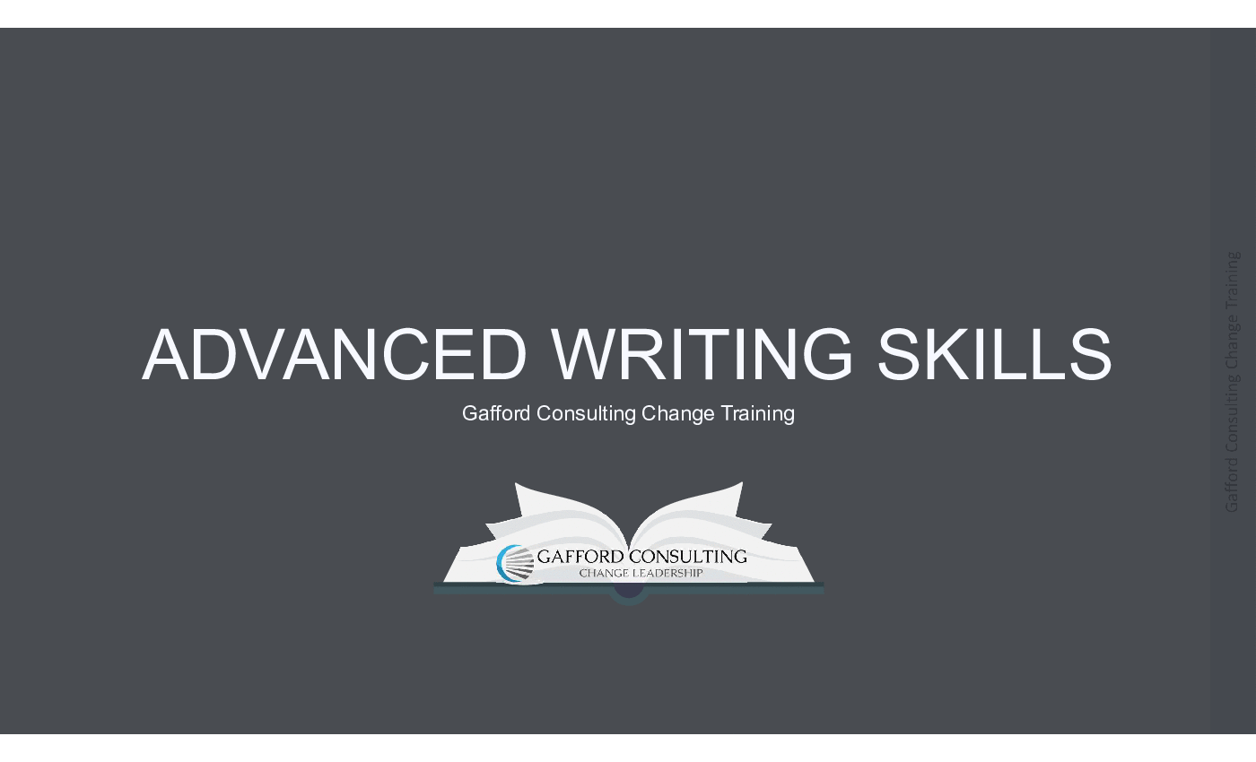 Advanced Writing Skills (39-slide PPT PowerPoint presentation (PPT)) Preview Image