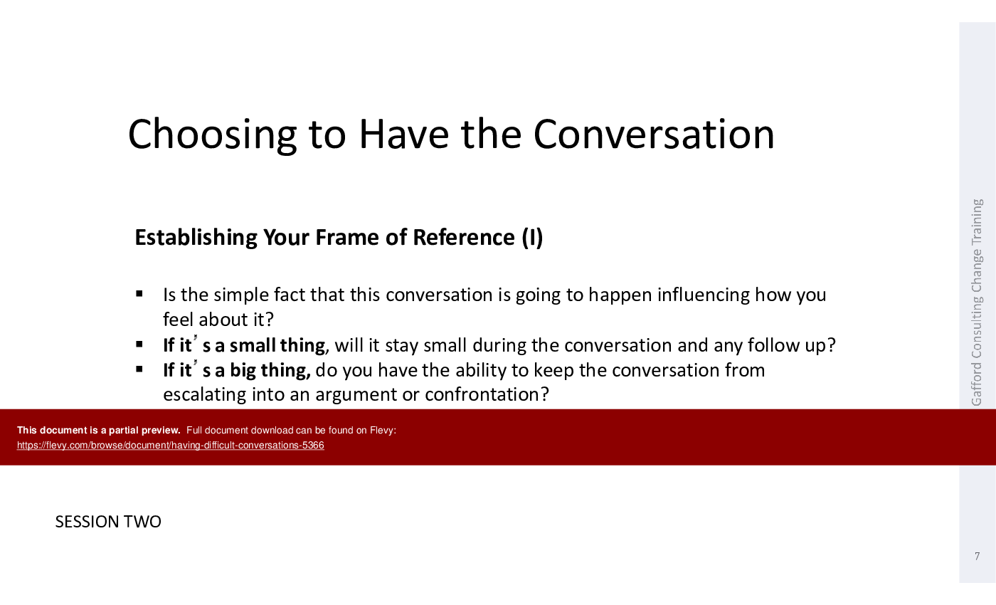 This is a partial preview of Having Difficult Conversations (43-slide PowerPoint presentation (PPTX)). Full document is 43 slides. 