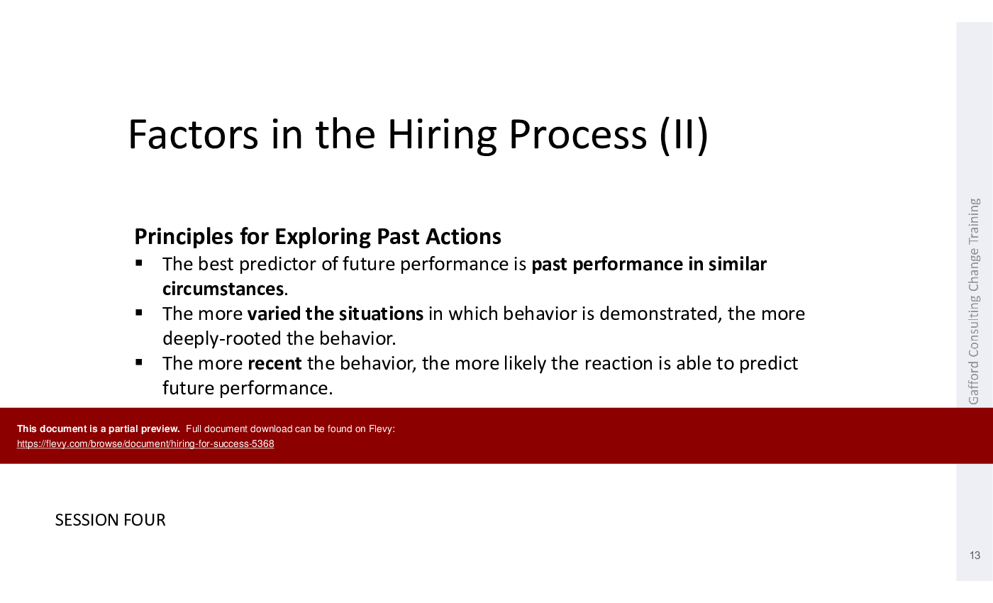 This is a partial preview of Hiring for Success (122-slide PowerPoint presentation (PPTX)). Full document is 122 slides. 