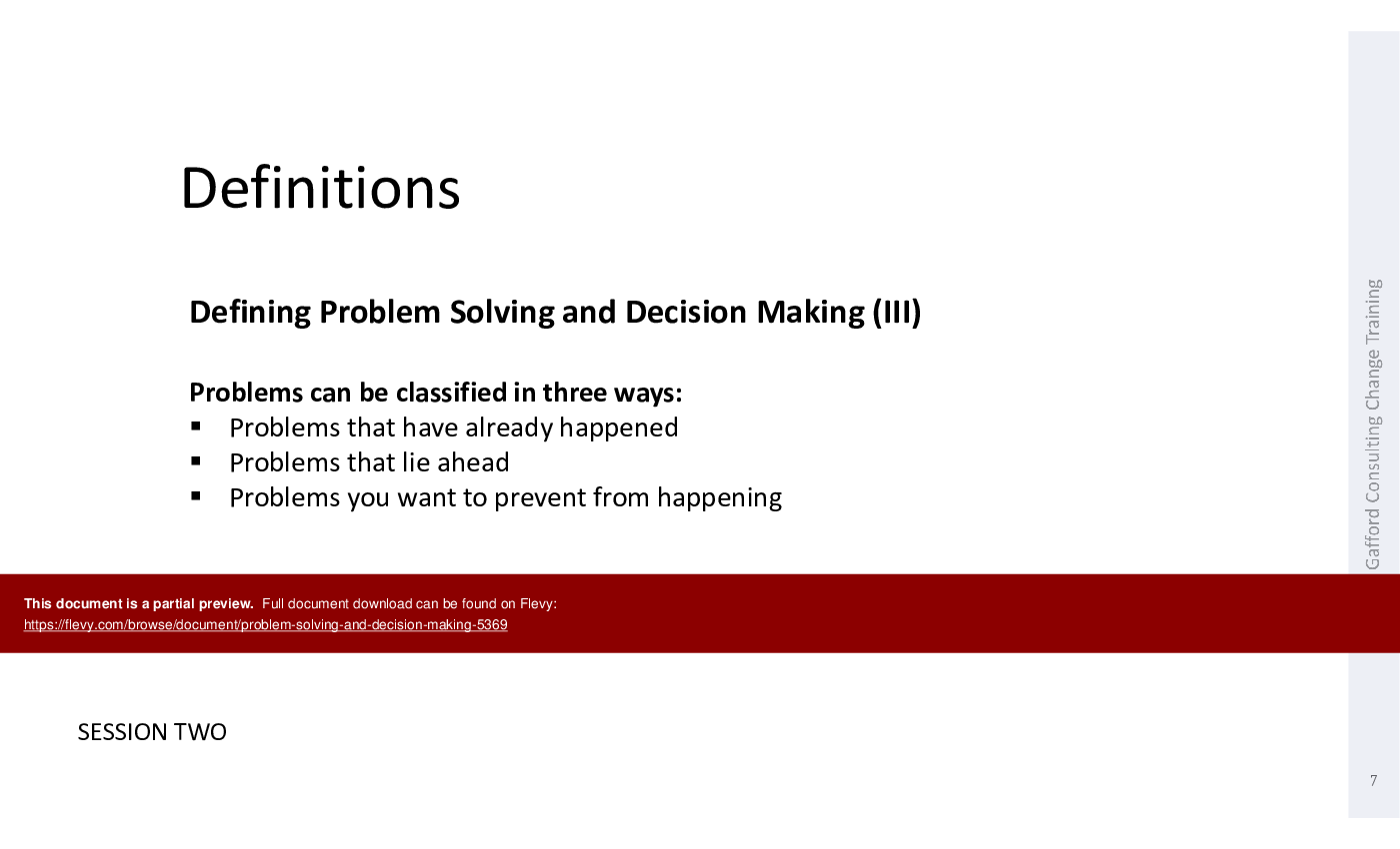 This is a partial preview of Problem Solving and Decision Making (101-slide PowerPoint presentation (PPTX)). Full document is 101 slides. 