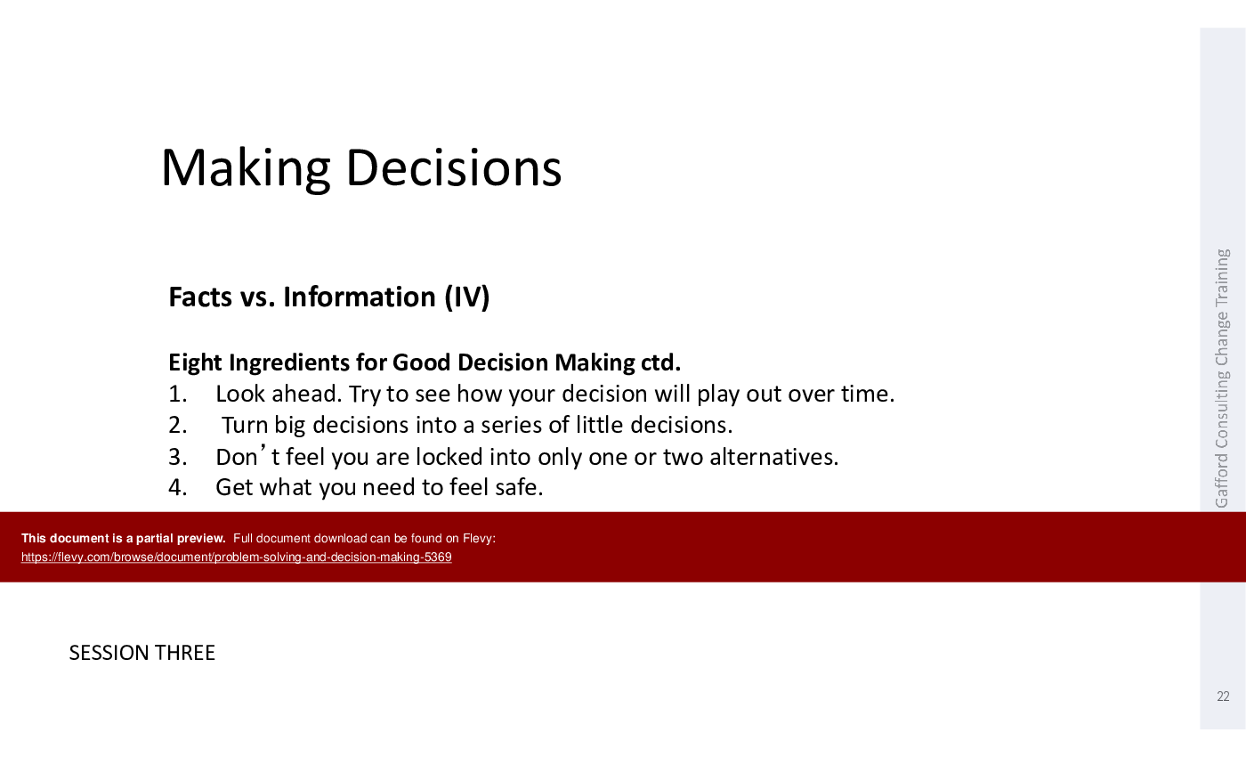 Problem Solving and Decision Making (101-slide PPT PowerPoint presentation (PPTX)) Preview Image