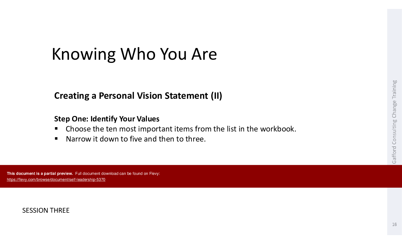 Self Leadership (64-slide PowerPoint presentation (PPTX)) Preview Image
