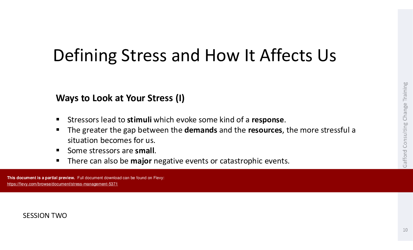 This is a partial preview of Stress Management (57-slide PowerPoint presentation (PPTX)). Full document is 57 slides. 
