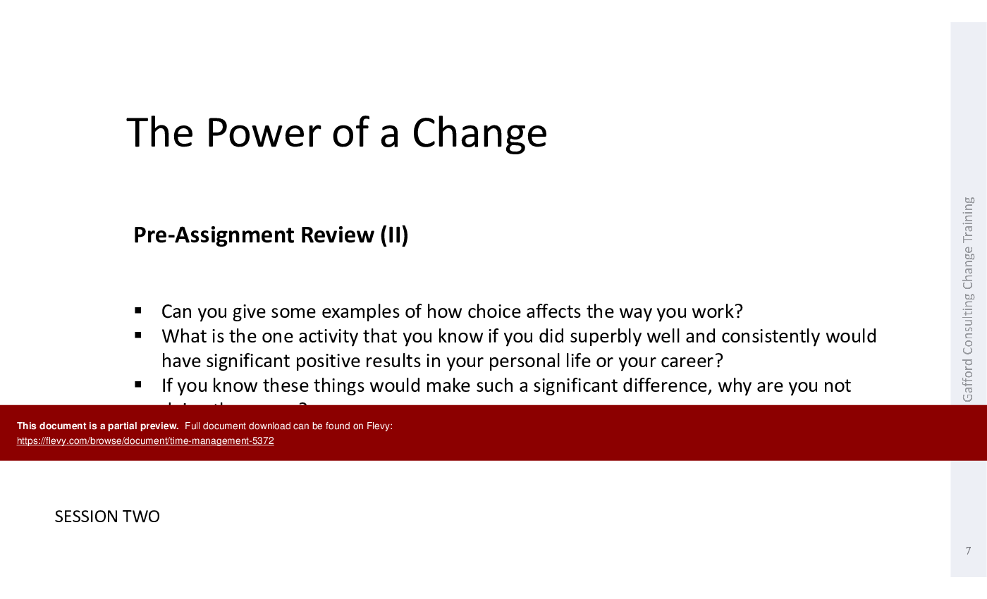 This is a partial preview of Time Management (50-slide PowerPoint presentation (PPTX)). Full document is 50 slides. 