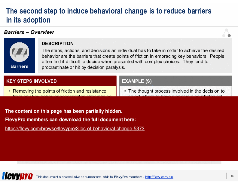 3 Bs of Behavioral Change (29-slide PPT PowerPoint presentation (PPTX)) Preview Image