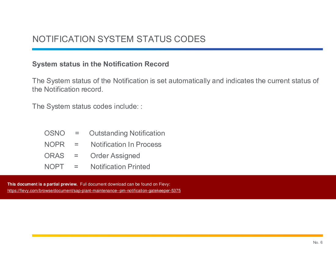 This is a partial preview of SAP Plant Maintenance Notification Gatekeeper (34-slide PowerPoint presentation (PPTX)). Full document is 34 slides. 