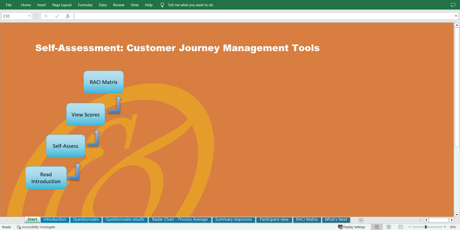 This is a partial preview of Customer Journey Management Tools - Implementation Toolkit (Excel workbook (XLSX)). 
