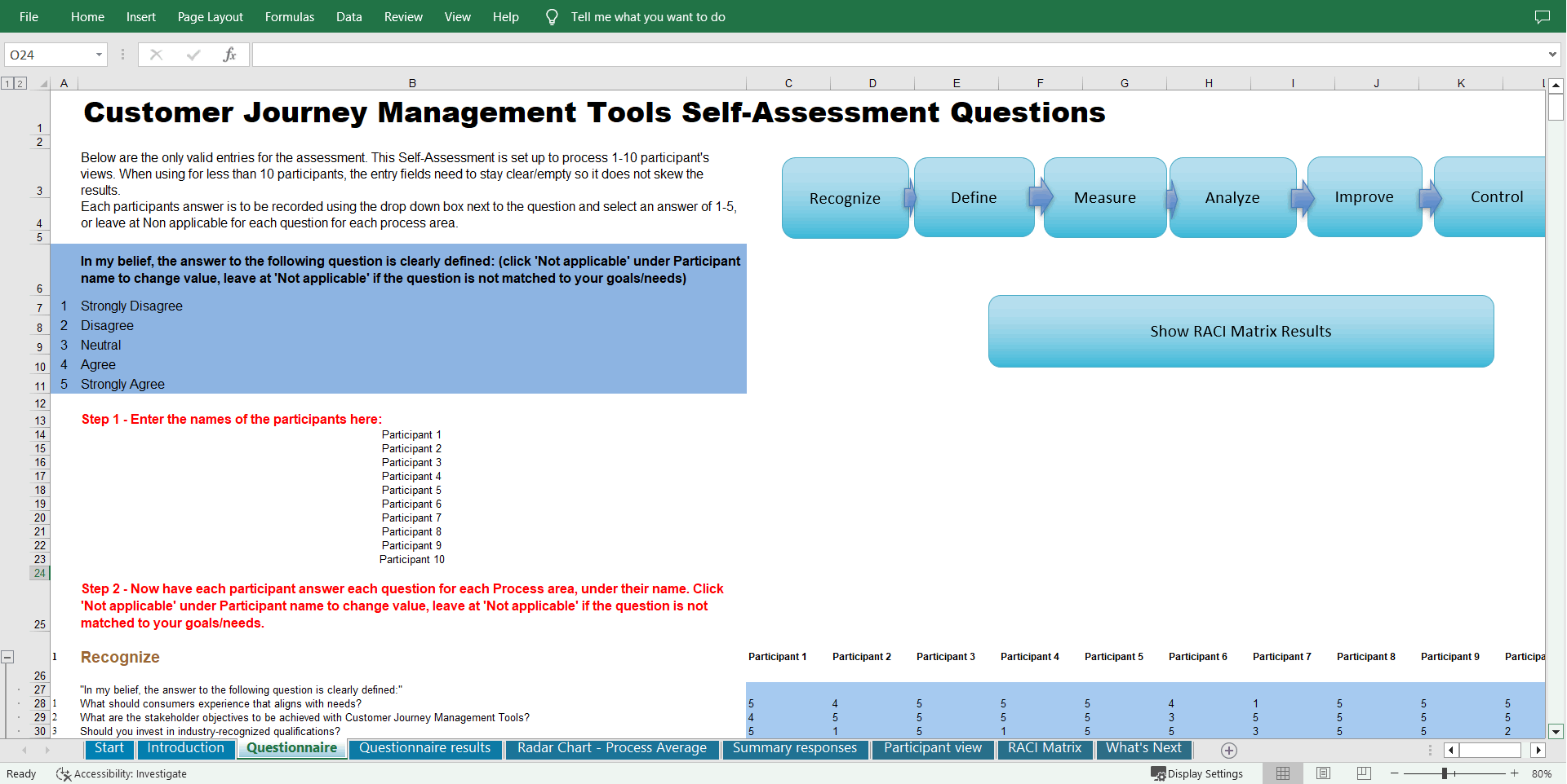 Customer Journey Management Tools - Implementation Toolkit (Excel template (XLSX)) Preview Image