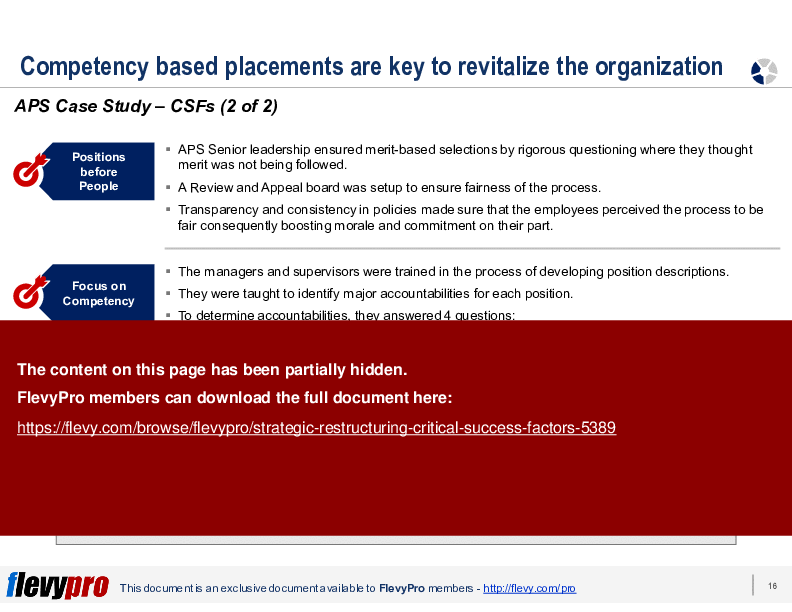 Strategic Restructuring: Critical Success Factors (24-slide PPT PowerPoint presentation (PPTX)) Preview Image