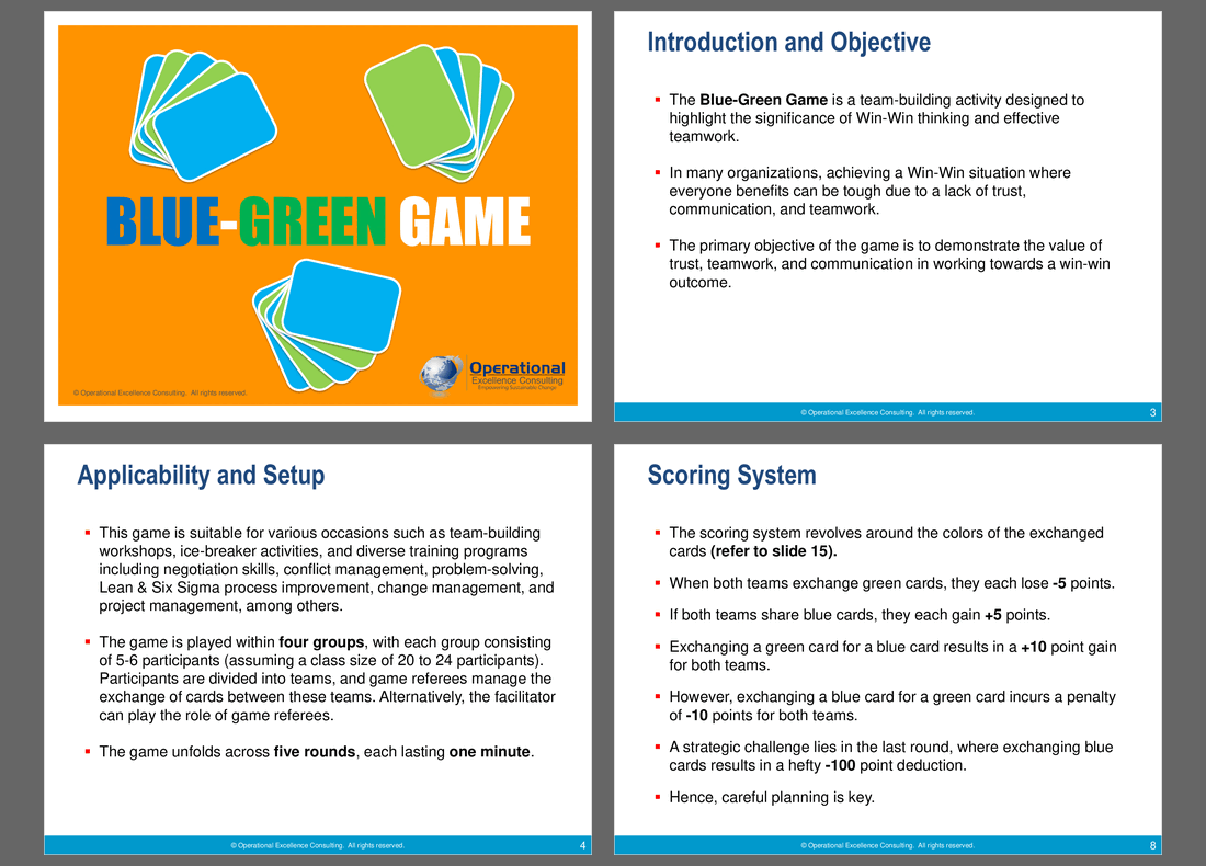 PPT: The Blue-Green Game (35-slide PPT PowerPoint presentation PPTX) | Flevy