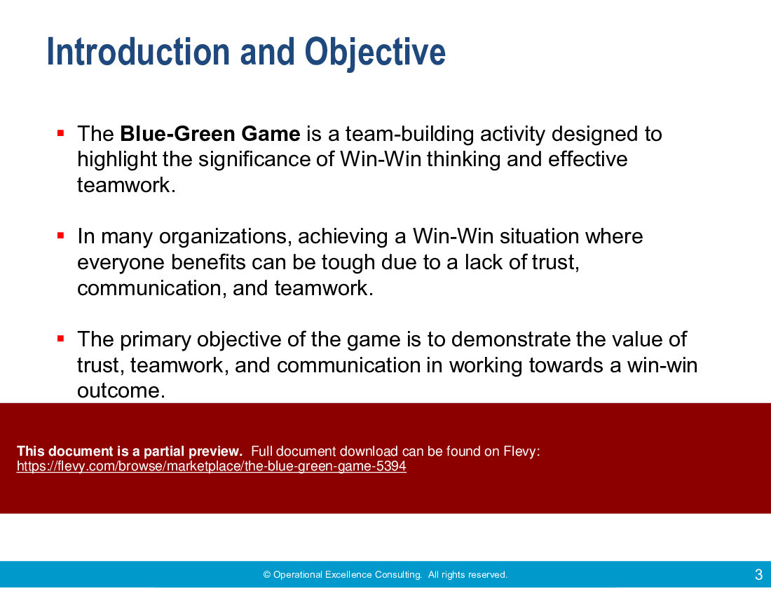 This is a partial preview of The Blue-Green Game (31-slide PowerPoint presentation (PPTX)). Full document is 31 slides. 