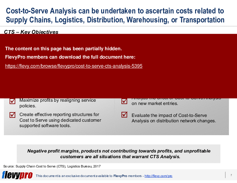 Cost-to-Serve (CTS) Analysis (25-slide PowerPoint presentation (PPTX)) Preview Image