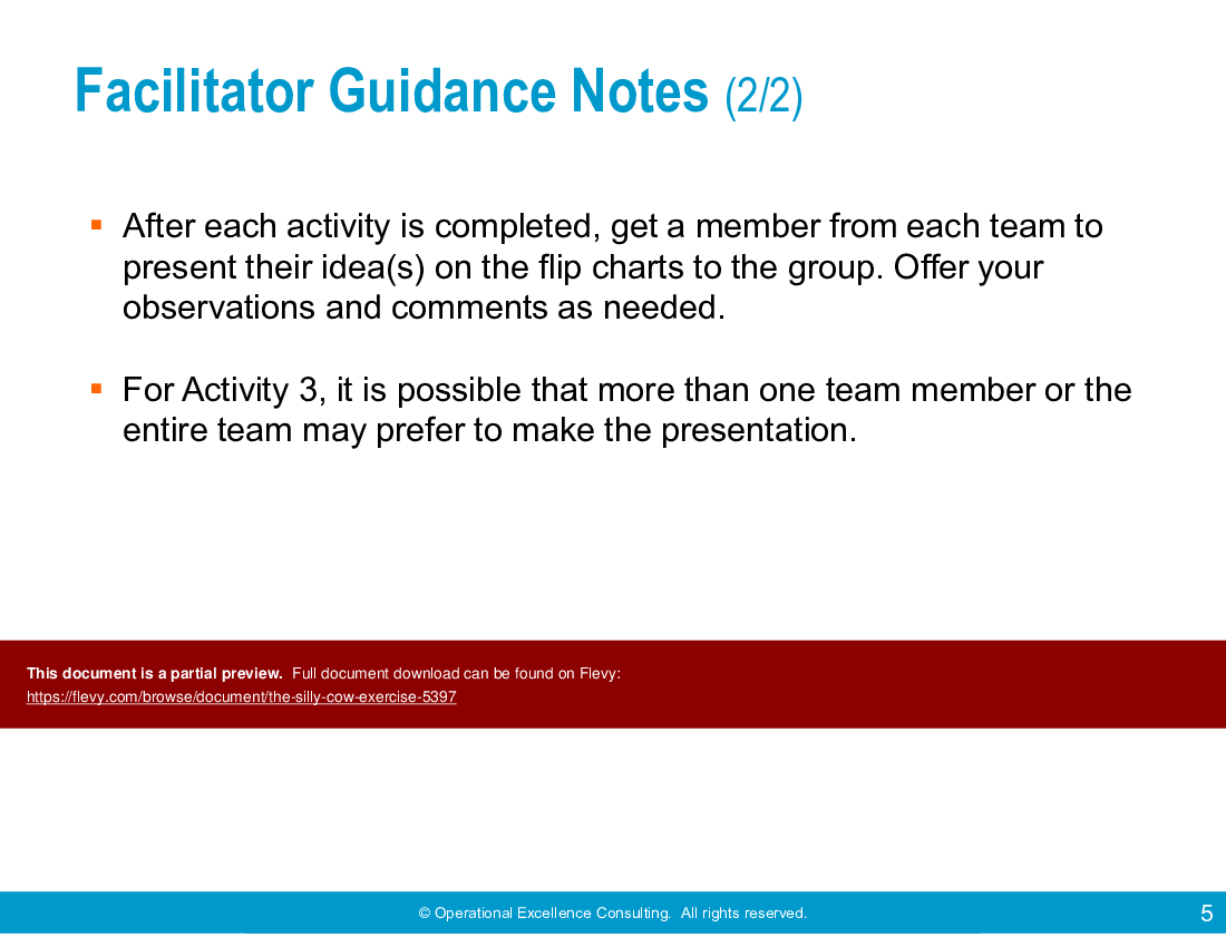 This is a partial preview of The Silly Cow Exercise (23-slide PowerPoint presentation (PPTX)). Full document is 23 slides. 