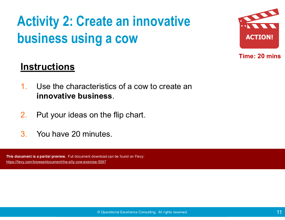 The Silly Cow Exercise (23-slide PowerPoint presentation (PPTX)) Preview Image