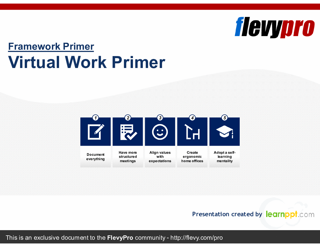 Virtual Work Primer (24-slide PPT PowerPoint presentation (PPTX)) Preview Image